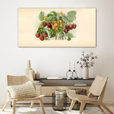 Fruity bouquet of raspberries and blackberries Glass Print