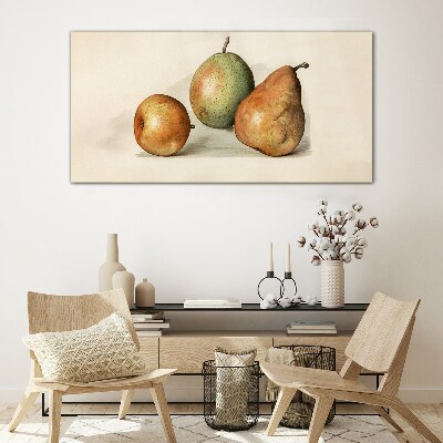 Modern fruit pear Glass Print