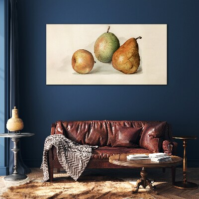 Modern fruit pear Glass Print