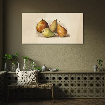 Fruits in harmonious shades Glass Print