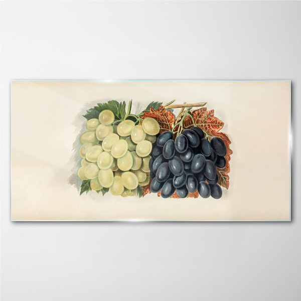 Grapes in harmony of colors Glass Print