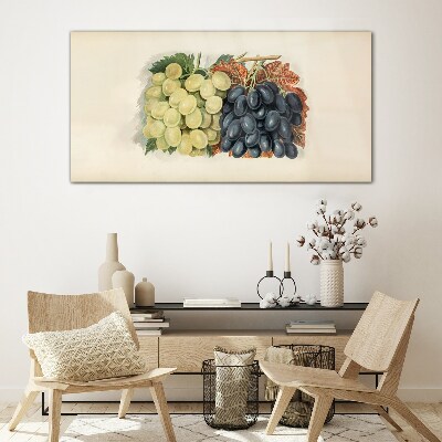 Grapes in harmony of colors Glass Print