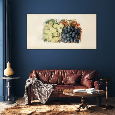 Grapes in harmony of colors Glass Print