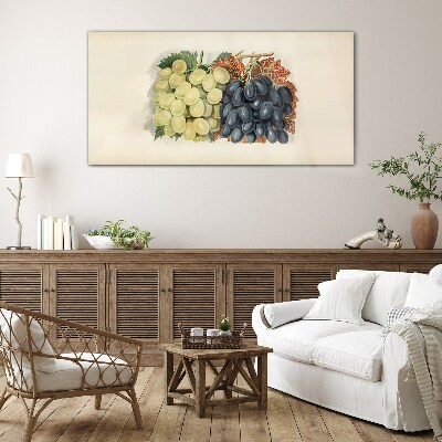 Grapes in harmony of colors Glass Print