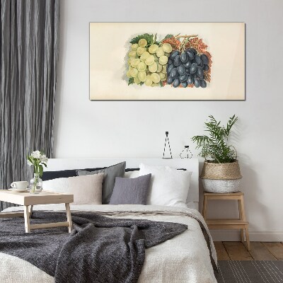 Grapes in harmony of colors Glass Print