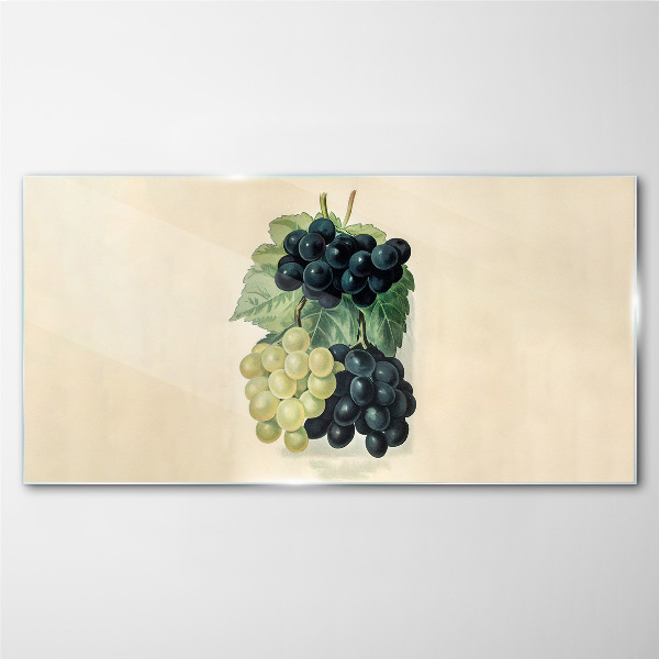 Fruity duo of grapes Glass Print