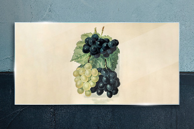 Fruity duo of grapes Glass Print