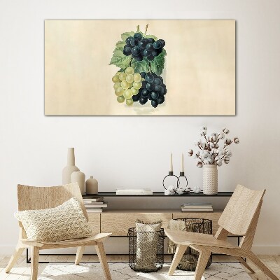 Fruity duo of grapes Glass Print