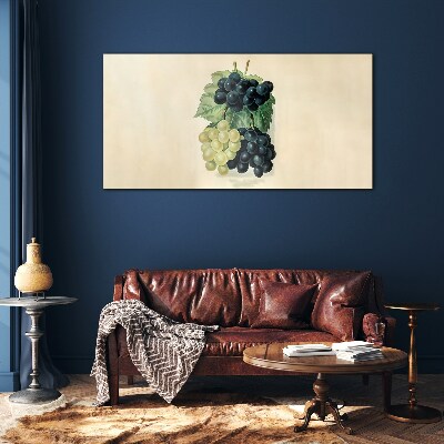 Fruity duo of grapes Glass Print