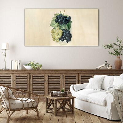 Fruity duo of grapes Glass Print