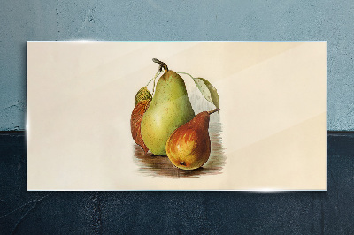 Fruit composition of pears Glass Print