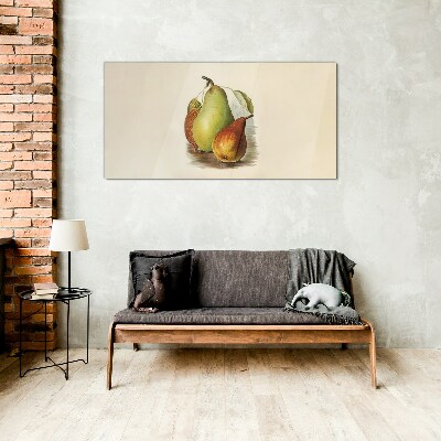 Fruit composition of pears Glass Print