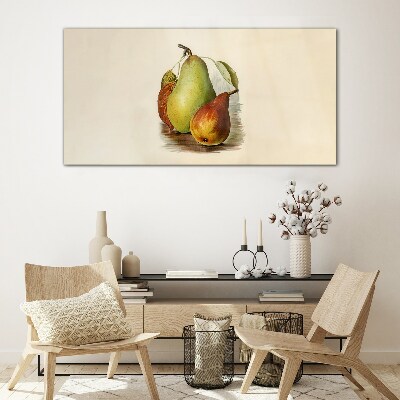 Fruit composition of pears Glass Print