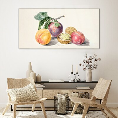 Fruit bouquet on a white background Glass Print