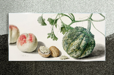 Fruits and nuts in harmony Glass Print