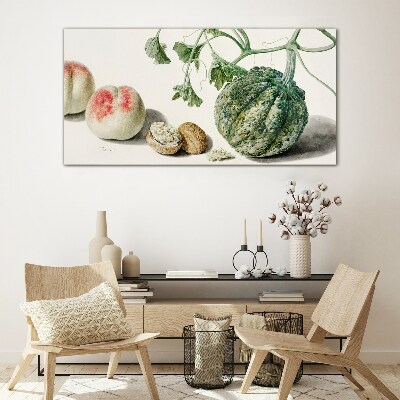 Fruits and nuts in harmony Glass Print