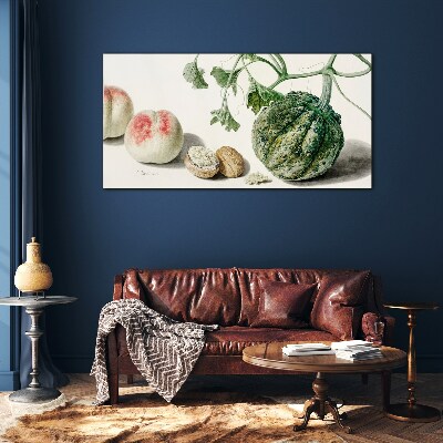 Fruits and nuts in harmony Glass Print
