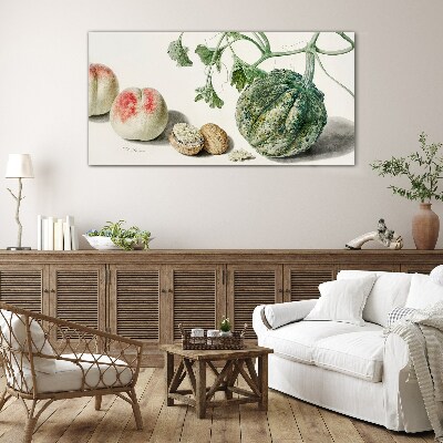 Fruits and nuts in harmony Glass Print