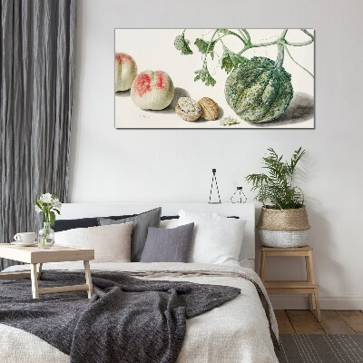 Fruits and nuts in harmony Glass Print