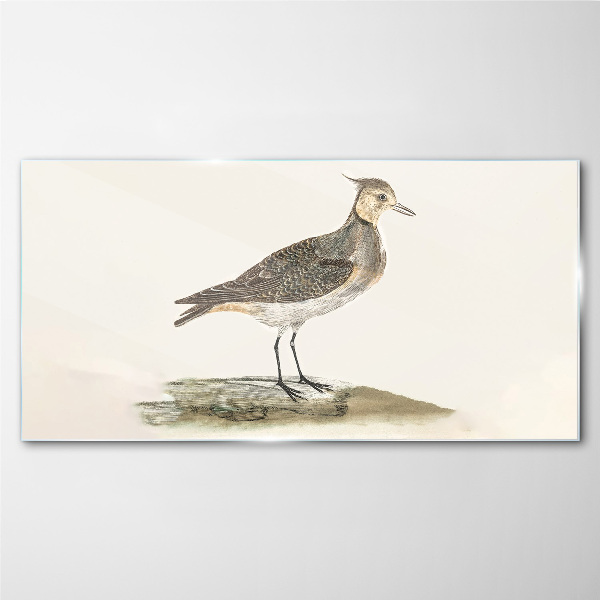 An elegant bird against the backdrop of nature Glass Print