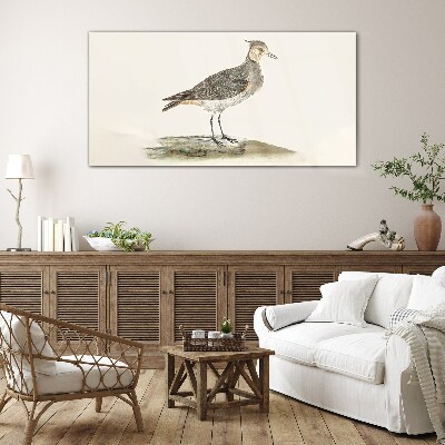 An elegant bird against the backdrop of nature Glass Print