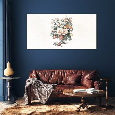 Flower bouquet in a vase Glass Print