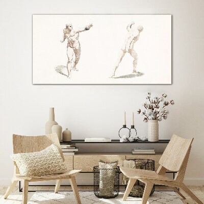 Movement and expression in the act Glass Print