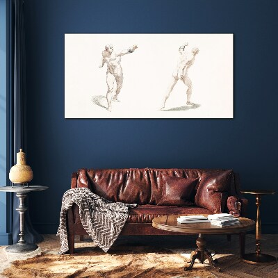 Movement and expression in the act Glass Print