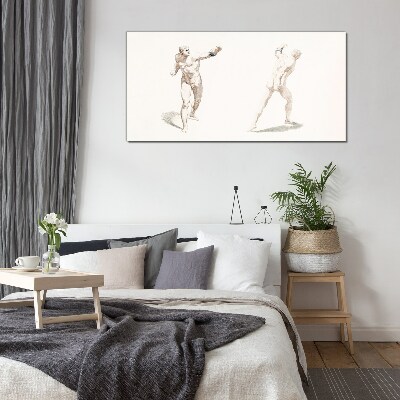 Movement and expression in the act Glass Print