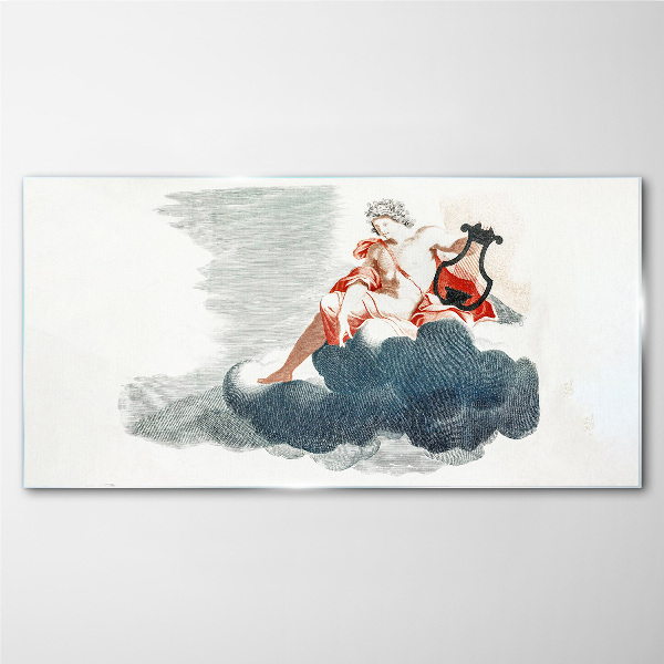 Musical Muse in the Clouds Glass Print