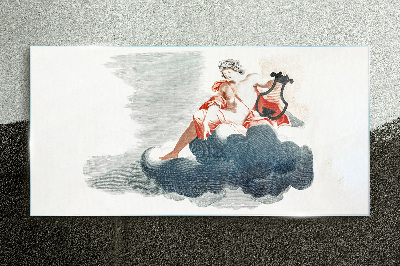 Musical Muse in the Clouds Glass Print