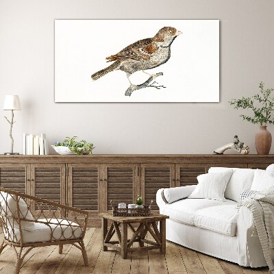 A winged friend in a natural style Glass Print