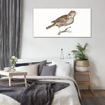 A winged friend in a natural style Glass Print