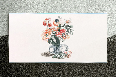 Flower bouquet in a vase Glass Print