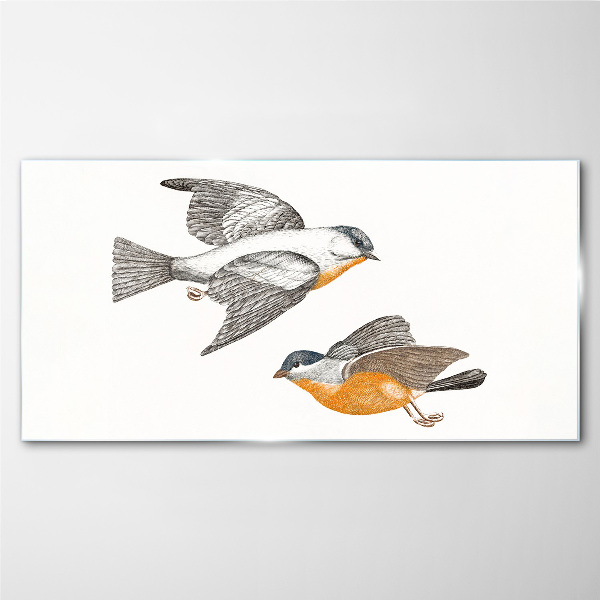 Birds in flight Glass Print