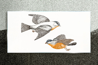 Birds in flight Glass Print
