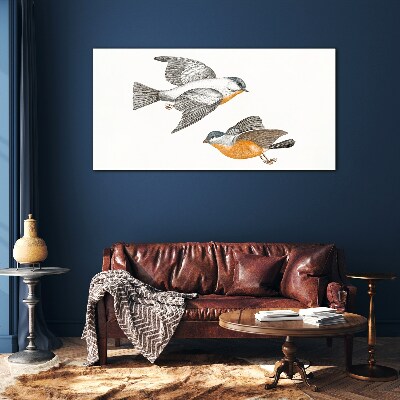 Birds in flight Glass Print