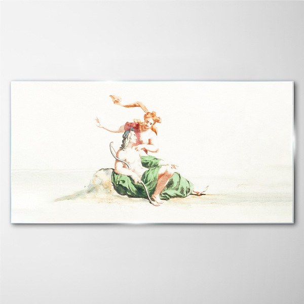 Love in the shadow Glass Print