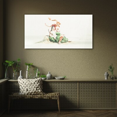 Love in the shadow Glass Print
