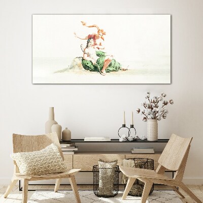 Love in the shadow Glass Print