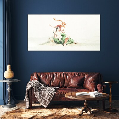 Love in the shadow Glass Print