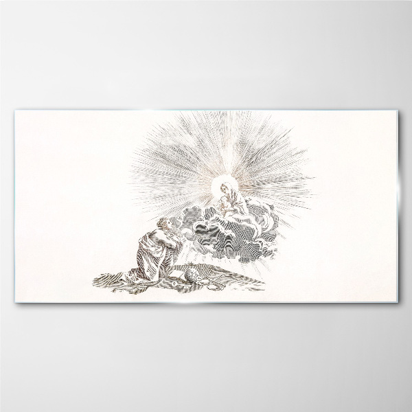 Prayer in the Face of Divinity Glass Print