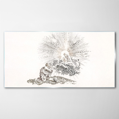 Prayer in the Face of Divinity Glass Print