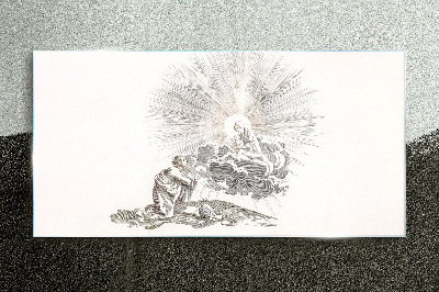 Prayer in the Face of Divinity Glass Print