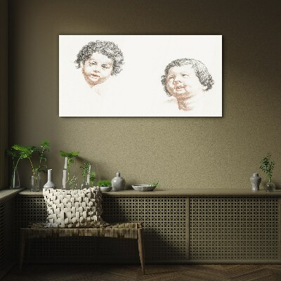 Portrait of a Child's Joy Glass Print
