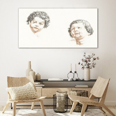 Portrait of a Child's Joy Glass Print