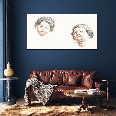 Portrait of a Child's Joy Glass Print