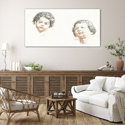 Portrait of a Child's Joy Glass Print
