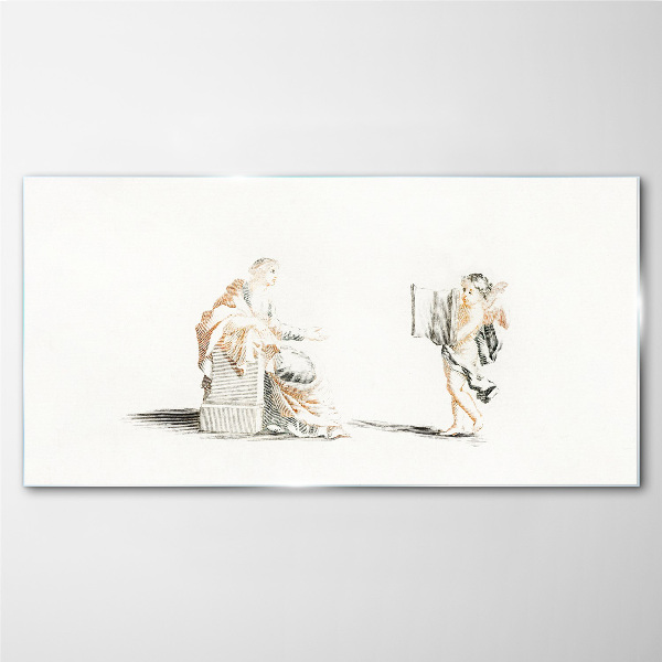Dialogue between wise men Glass Print