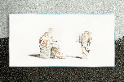 Dialogue between wise men Glass Print